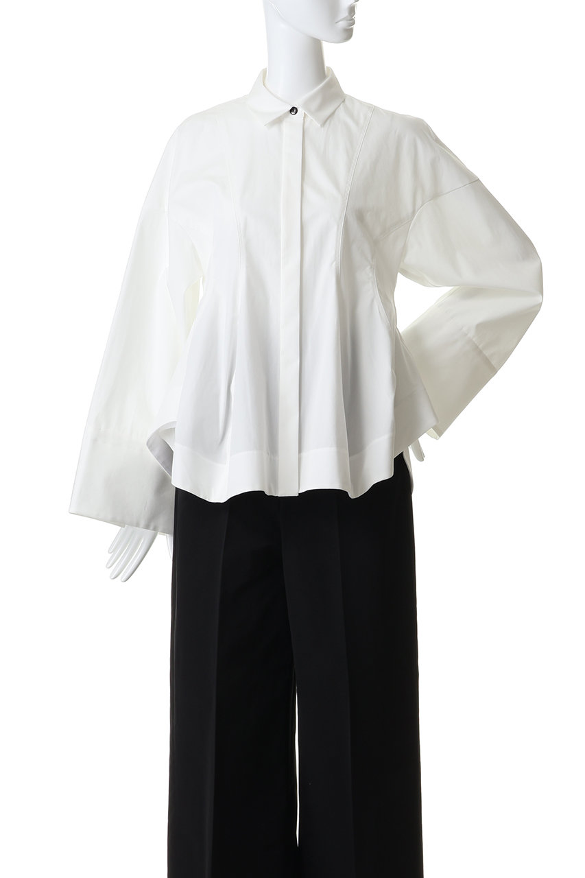 ENFOLD(エンフォルド)｜LUFFA FORM SHIRT/ホワイト の通販｜ELLESHOP