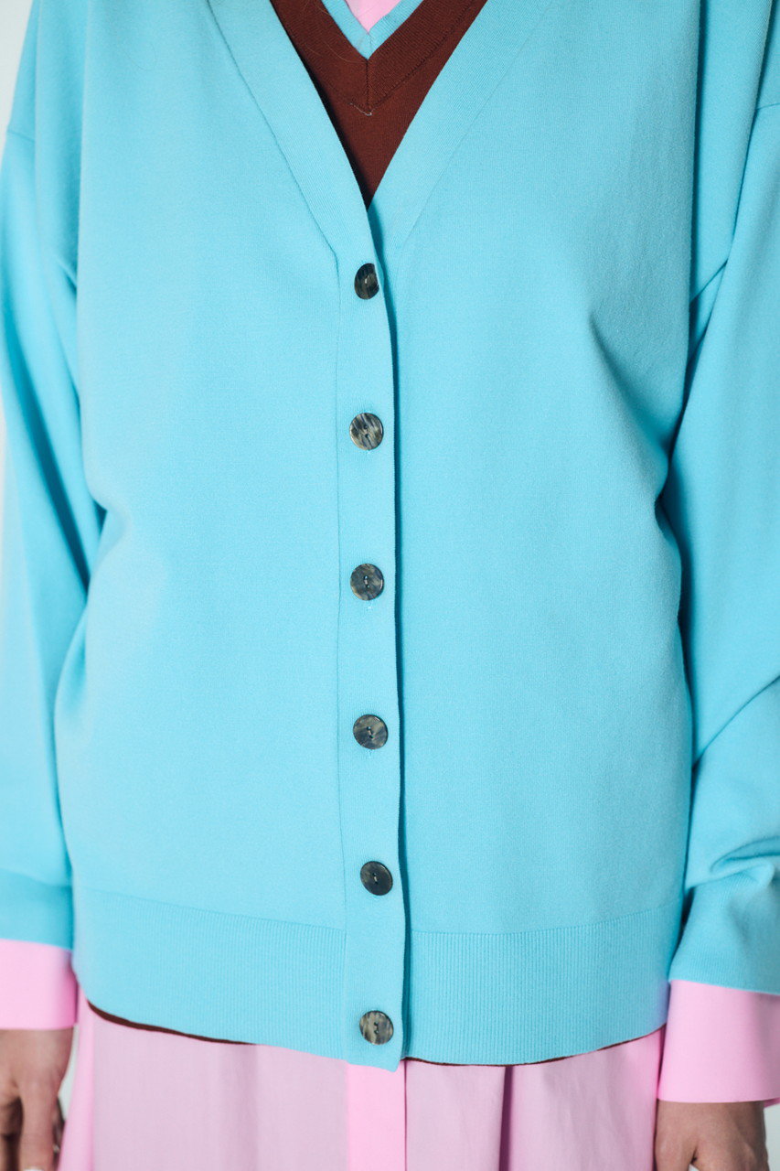 ENFOLD(エンフォルド)｜CLASSIC LAYERED PULLOVER/ライトブルー の通販