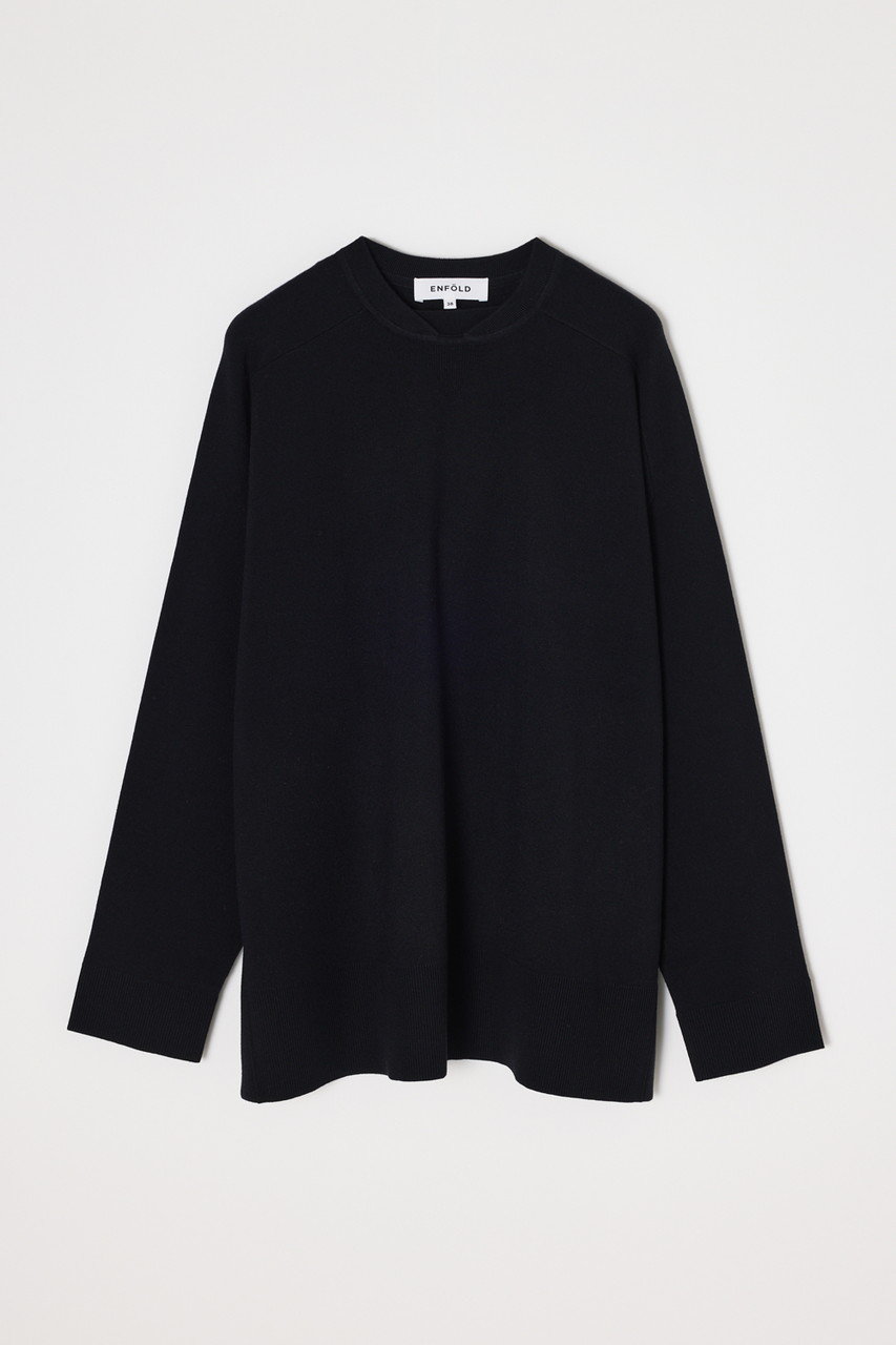 エンフォルド/ENFOLDのMEN’S LIKE BOX PULLOVER(ブラック/300JS270-2661)