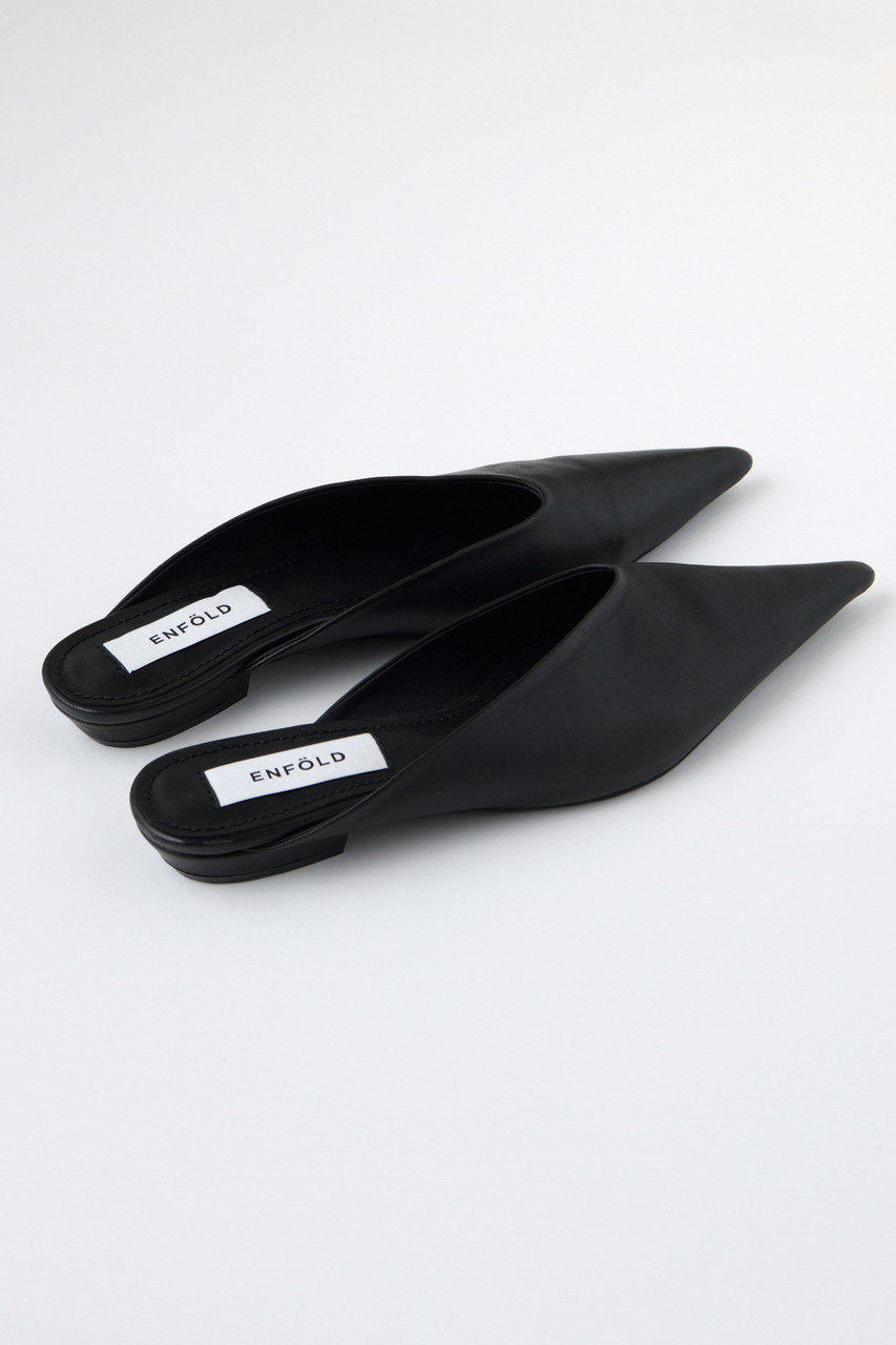 ENFOLD(エンフォルド)｜FLAT-MULE/ブラック の通販｜ELLESHOP・(エル
