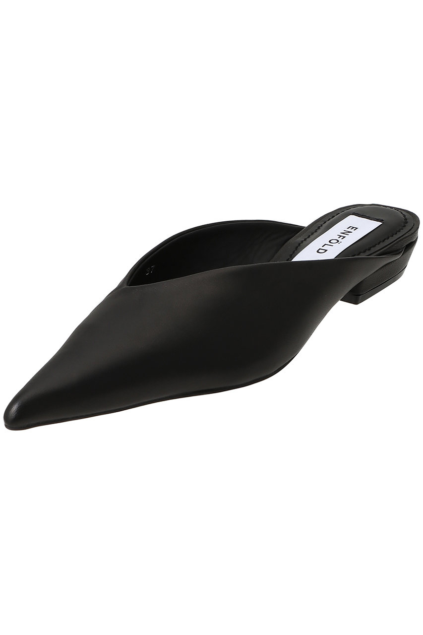ENFOLD(エンフォルド)｜FLAT-MULE/ブラック の通販｜ELLESHOP・(エル