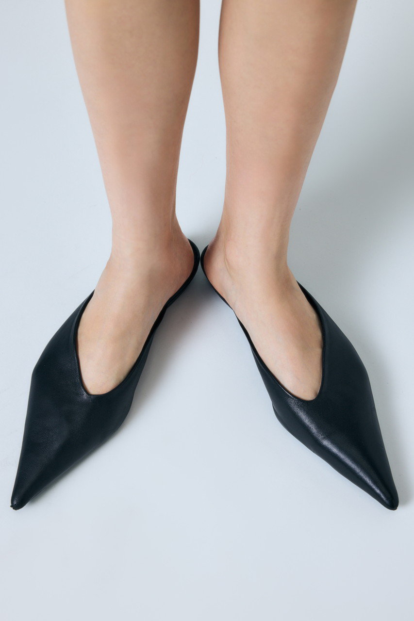 ENFOLD(エンフォルド)｜FLAT-MULE/ブラック の通販｜ELLESHOP・(エル