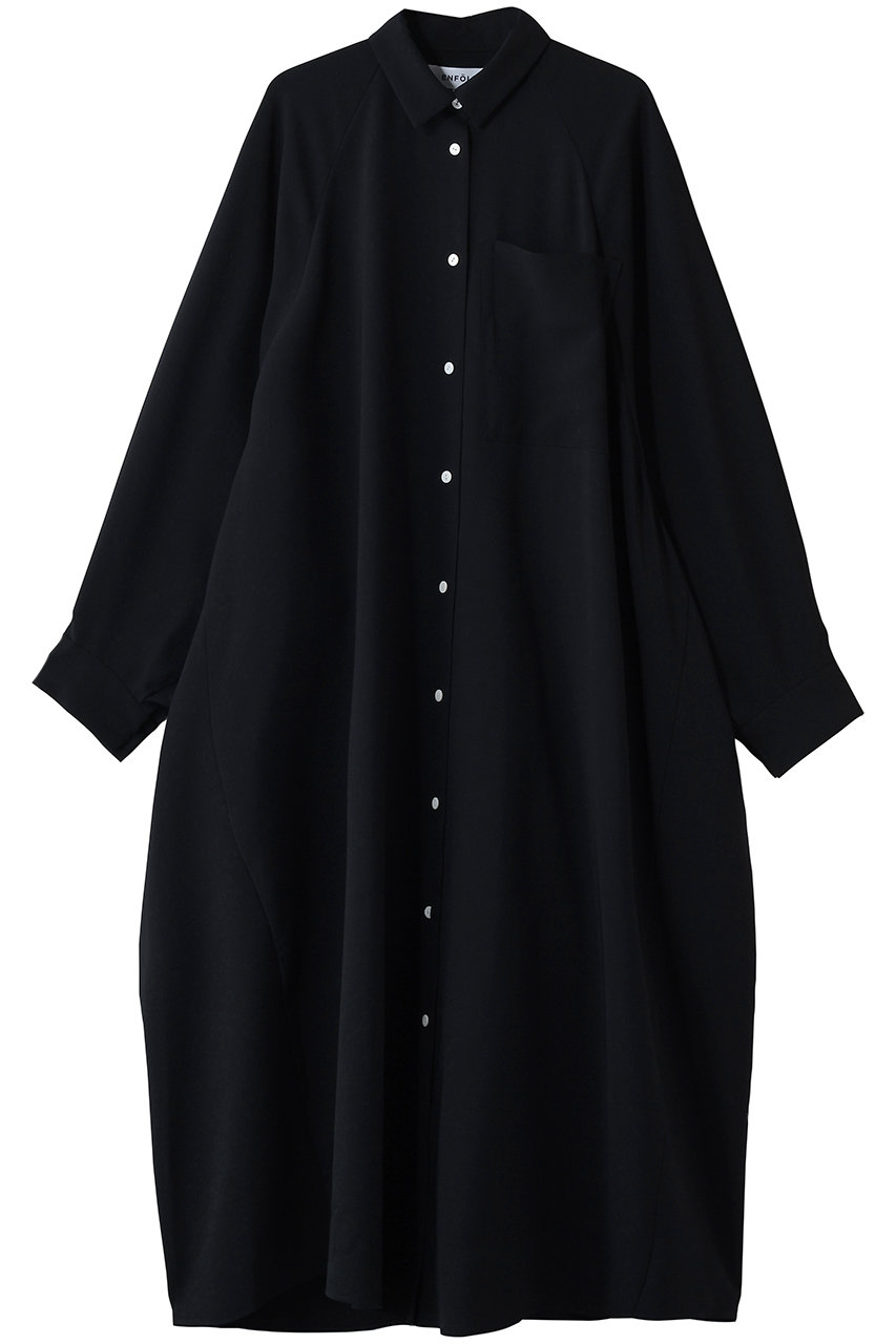 エンフォルド/ENFOLDのCIRCLE TUCK DRESS(ダークネイビー/300JS233-0481)