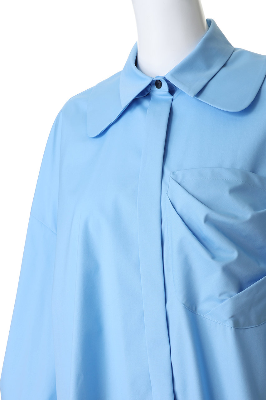 【美品】  ENFOLD / エンフォルド | SOLID－SLEEVE SHIRT シャツ | 38 | ライトブルー | レディース ENFOLD - 【美品】 ENFOLD / エンフォルド | SOLID－SLEEVE SHIRT