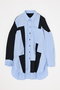 【予約販売】PATCHWORK SHIRT エンフォルド/ENFOLD ライトブルー