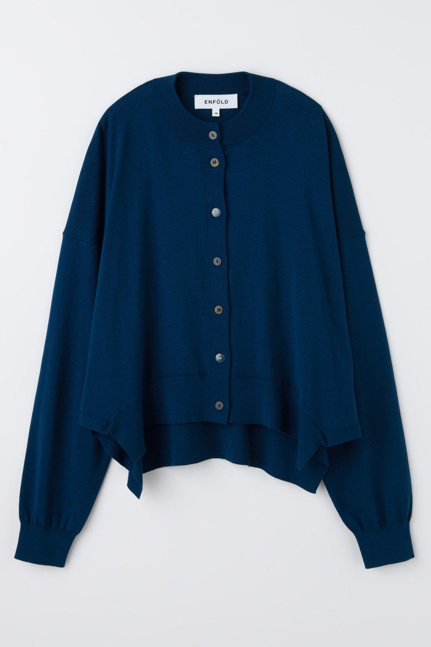 エンフォルド/ENFOLDのHIGH-NECK CARDIGAN(ダークブルー/300JS270-0301)