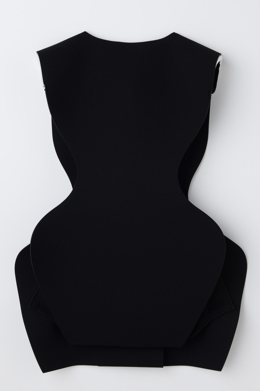 新品　ENFOLD CACHE-COEUR OPEN VEST 38 ブラック ENFOLD CACHE-COEUR OPEN VEST 38 黒 - メルカリ