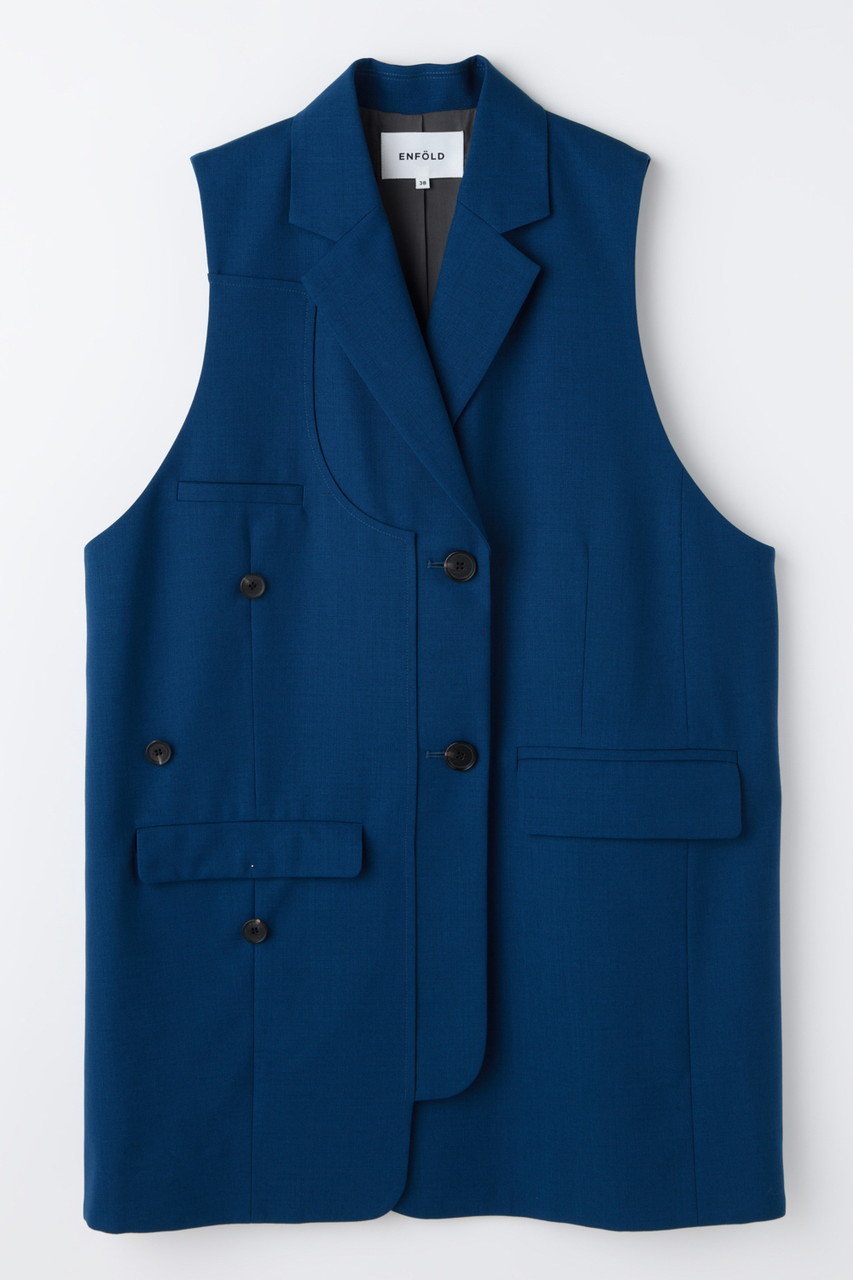 エンフォルド/ENFOLDの【2/18 12:00販売開始】DOUBLE SUIT VEST(ダークブルー/300JS230-0341)