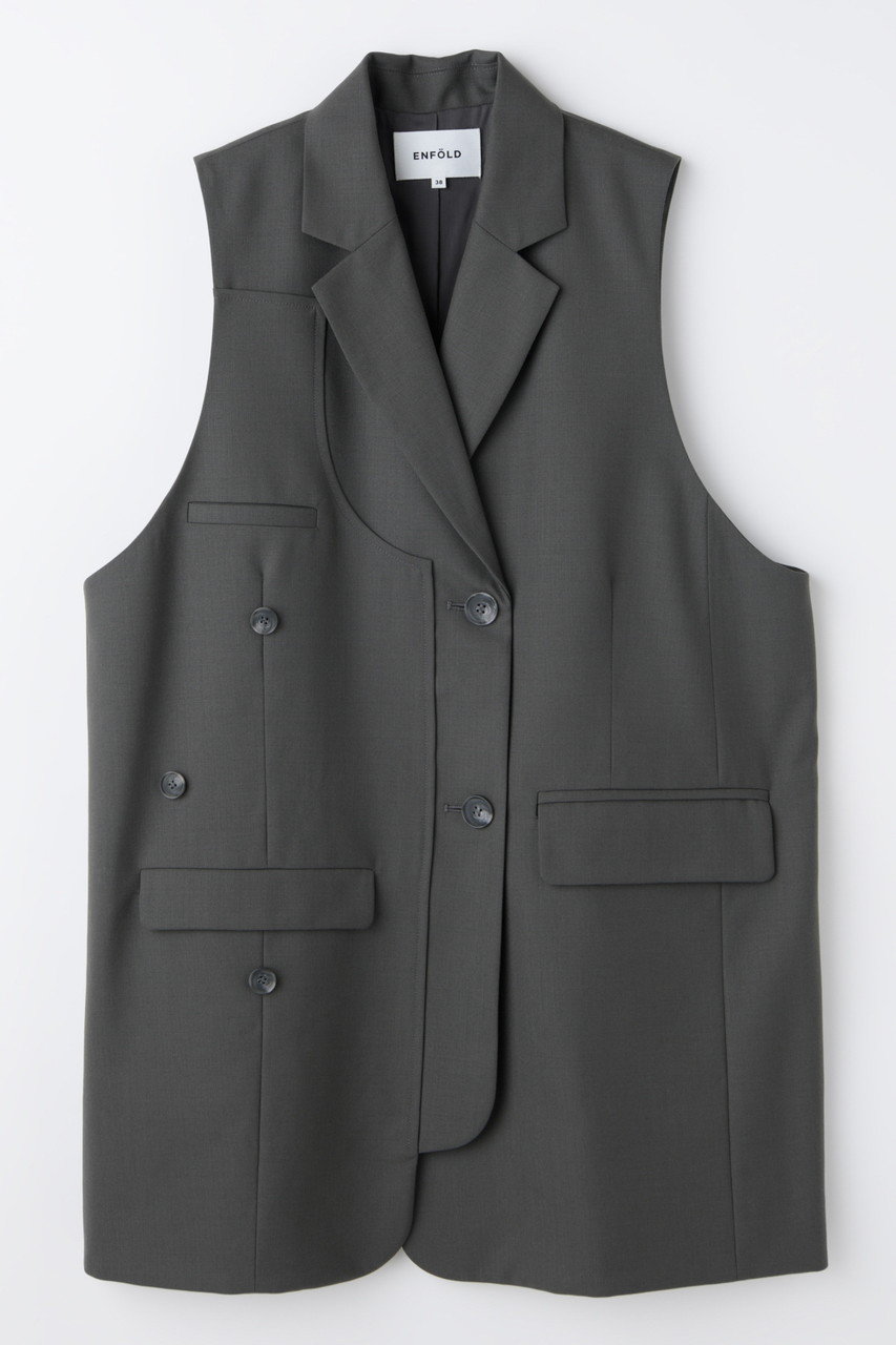 エンフォルド/ENFOLDの【2/18 12:00販売開始】DOUBLE SUIT VEST(グレー/300JS230-0341)