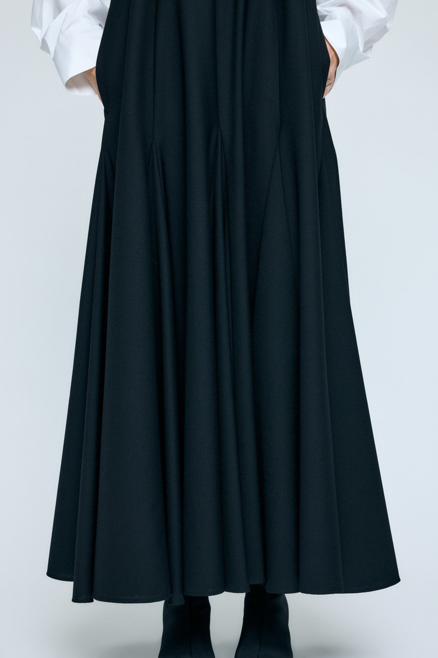 ENFOLD(エンフォルド)｜PANEL FLARE TANK-TOP DRESS/ブラック の通販