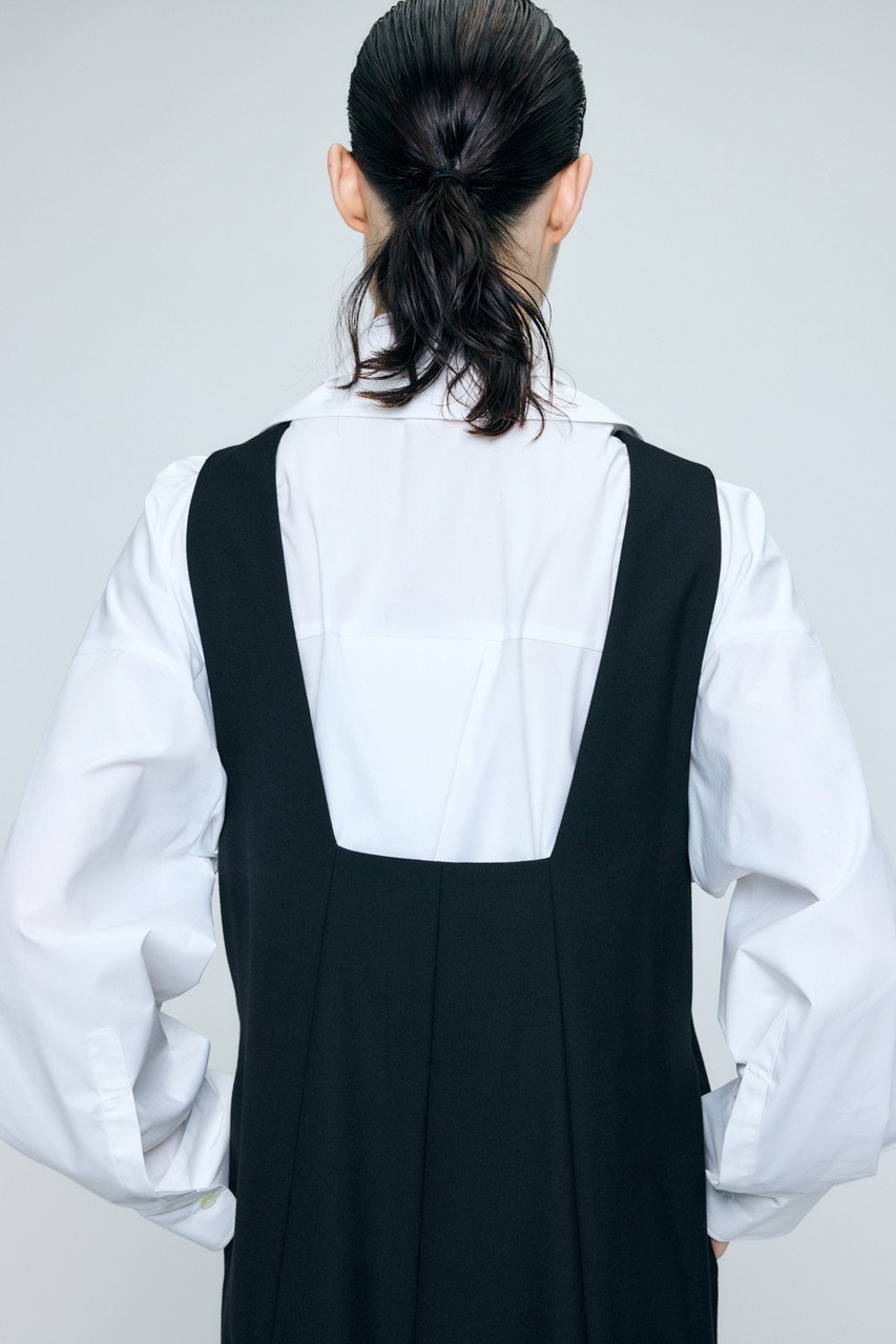 ENFOLD(エンフォルド)｜PANEL FLARE TANK-TOP DRESS/ブラック の通販
