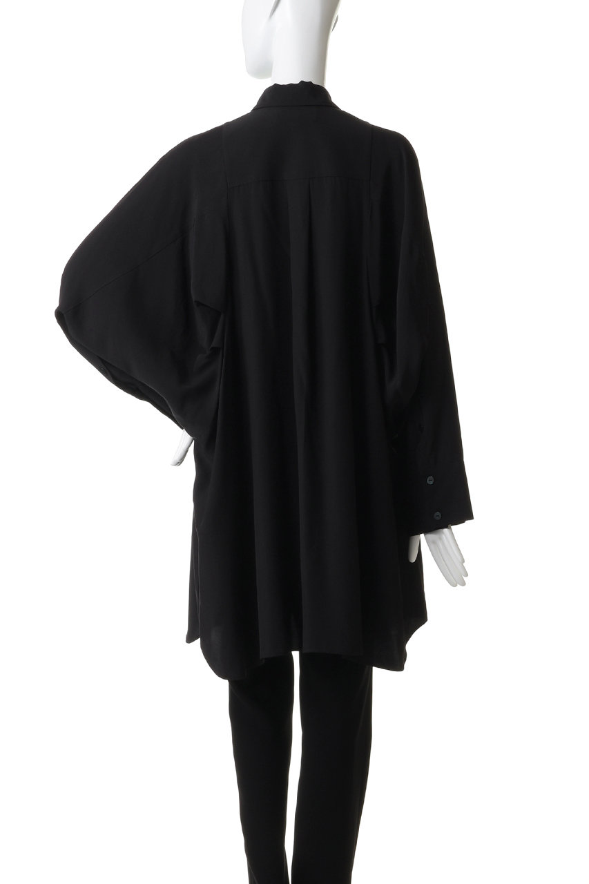 ENFOLD(エンフォルド)｜SHAPE LONG-SHIRT/ブラック の通販｜ELLESHOP