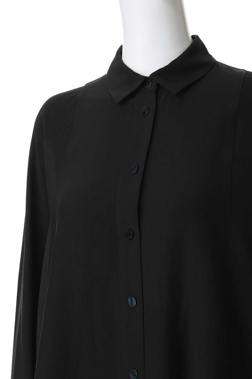 ENFOLD(エンフォルド)｜SHAPE LONG-SHIRT/ブラック の通販｜ELLESHOP
