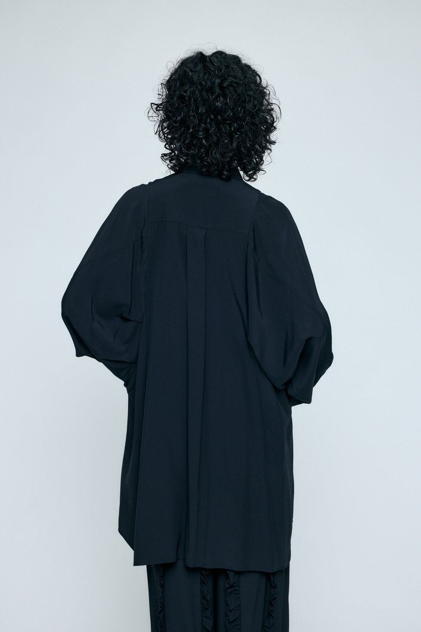新品】ENFOLD ☆ロングシャツ☆ブラック☆Aライン☆サイズ36