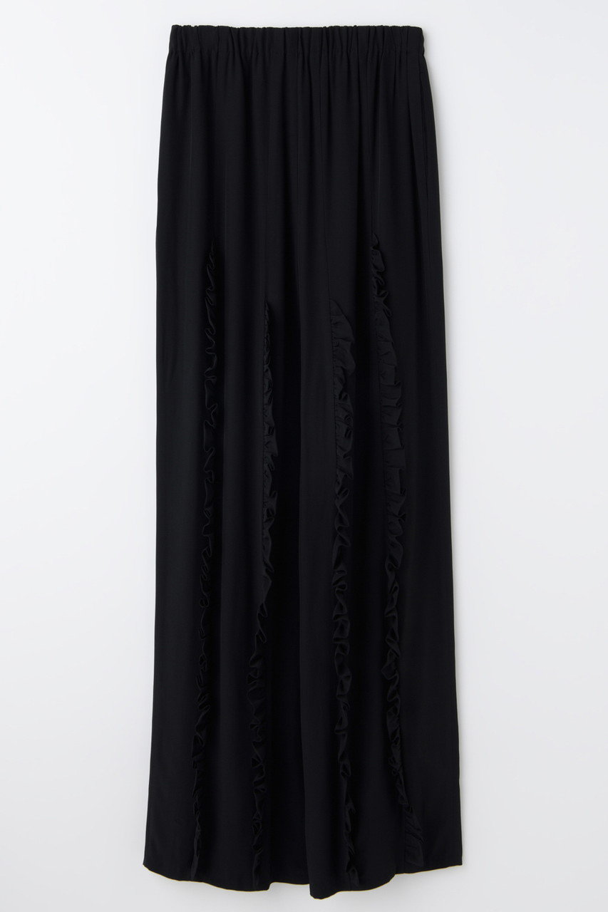 ENFOLD(エンフォルド)｜FRILL TROUSERS/ブラック の通販｜ELLESHOP