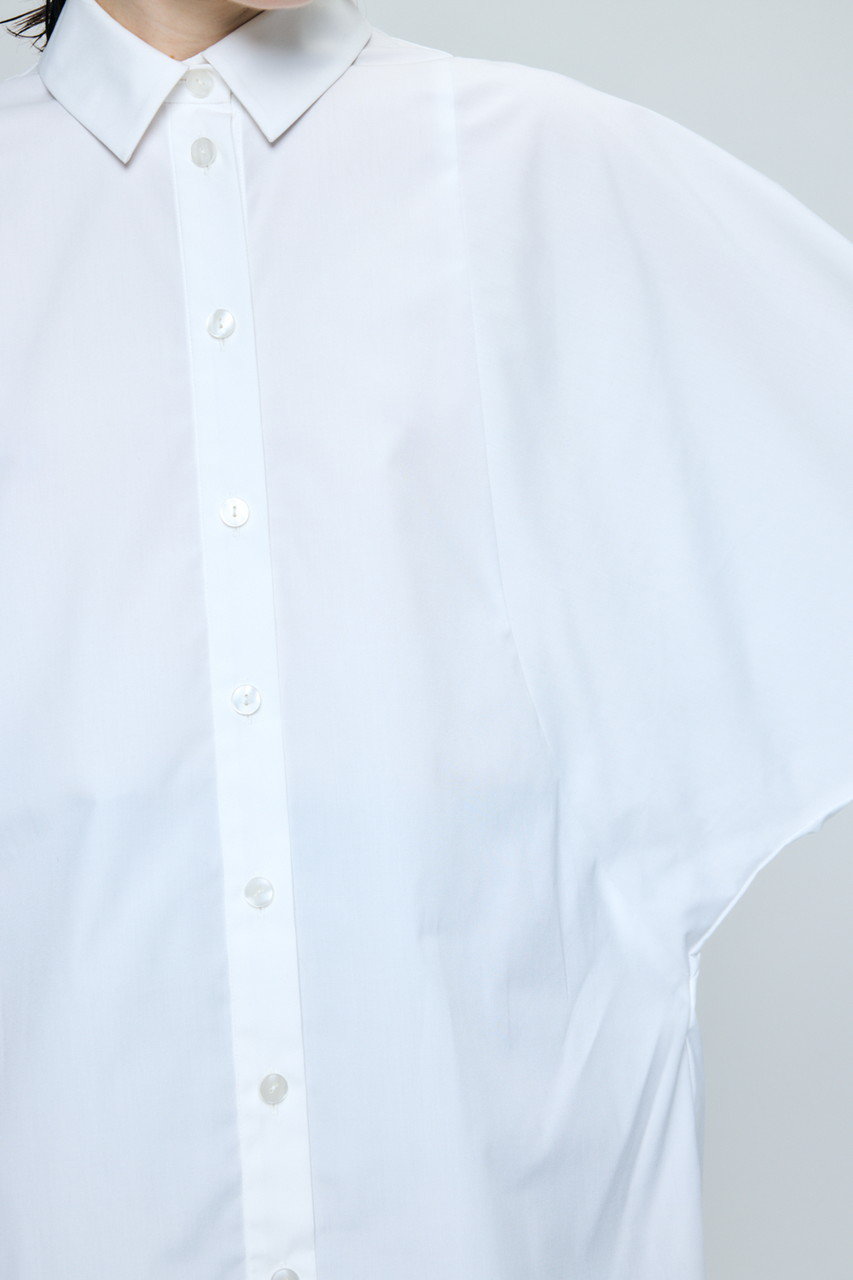 ENFOLD(エンフォルド)｜SHAPE LONG-SHIRT/ホワイト の通販｜ELLESHOP