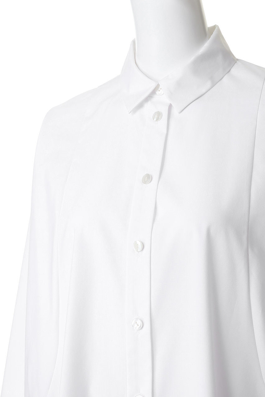 ENFOLD(エンフォルド)｜SHAPE LONG-SHIRT/ホワイト の通販｜ELLESHOP