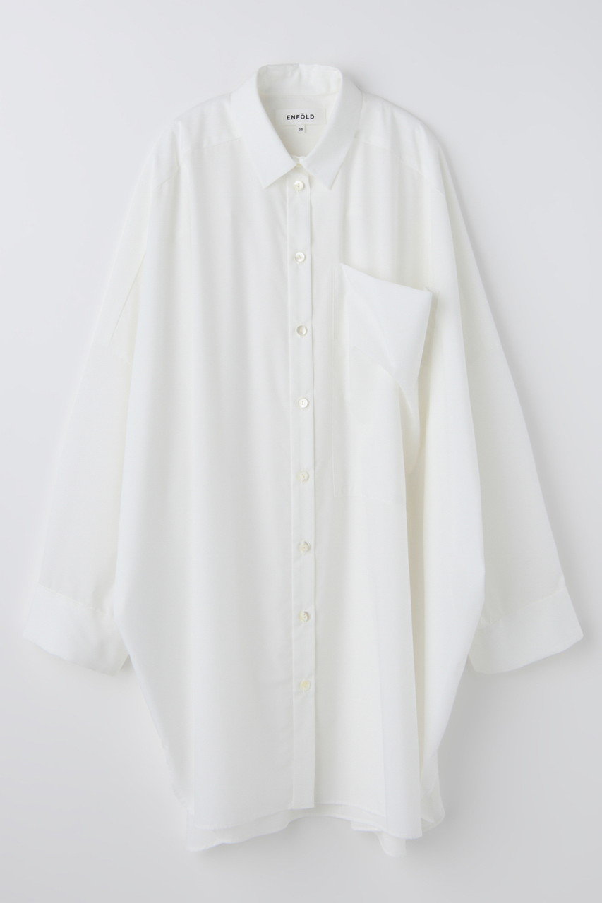 エンフォルド/ENFOLDのSUPER-WIDE BOX SHIRT(ホワイト/300JS130-0891)