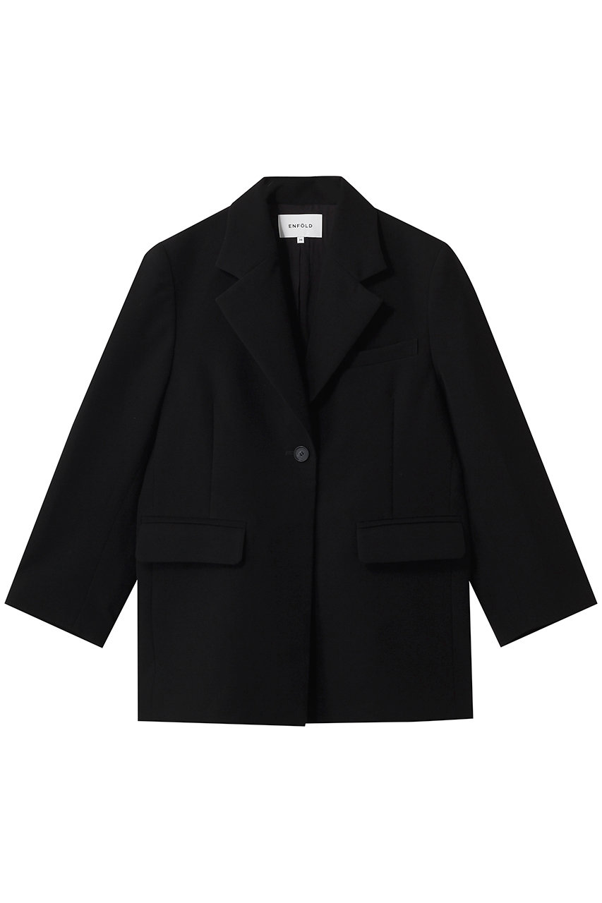 ENFOLD(エンフォルド)｜TAILORED JACKET/ブラック の通販｜ELLESHOP
