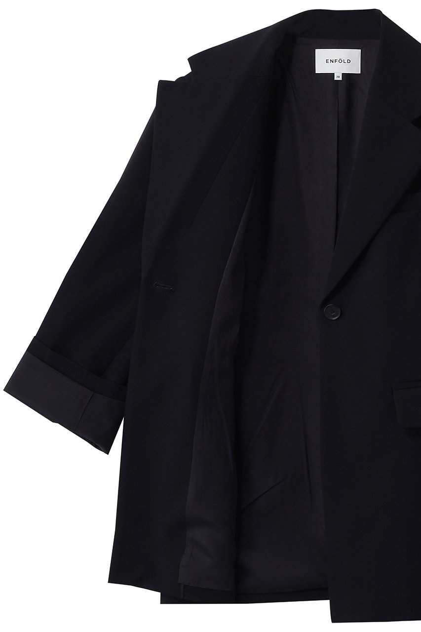 ENFOLD(エンフォルド)｜TAILORED JACKET/ブラック の通販｜ELLESHOP