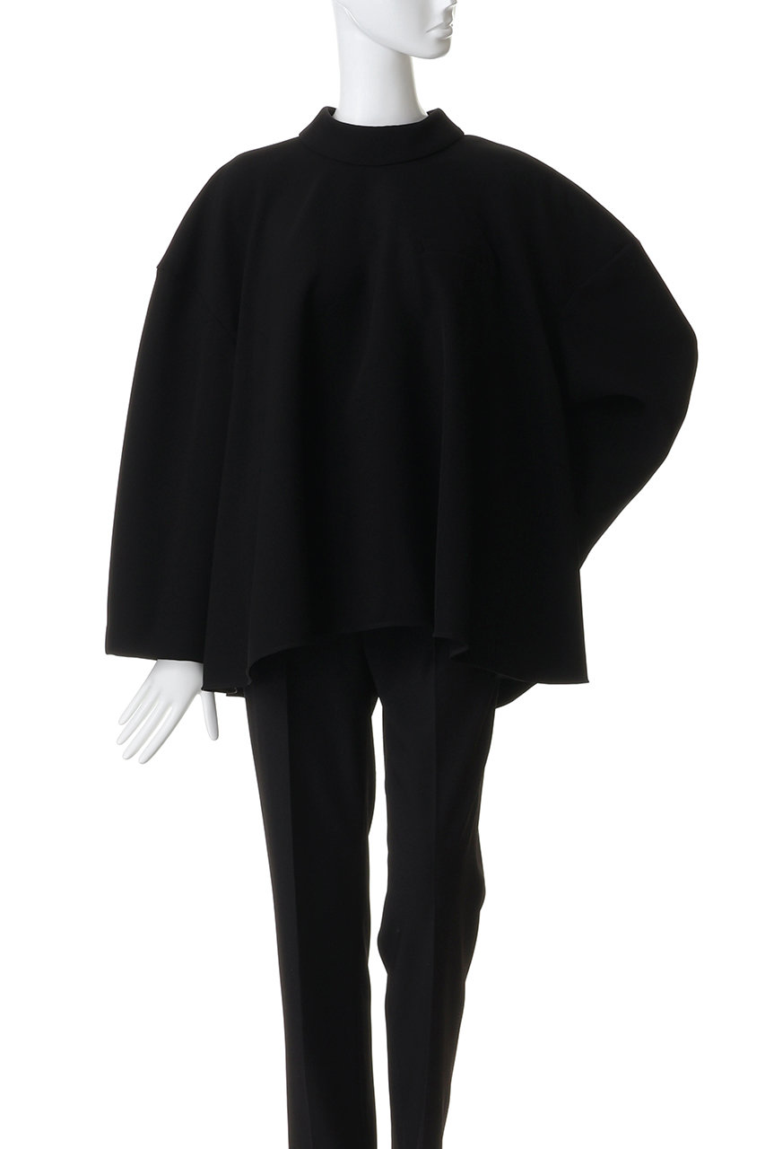 美品　ENFOLD エンフォルド BIG SILHOUETTE PULLOVER ENFOLD(エンフォルド)｜SOLID FLARE PULLOVER/ブラック の通販