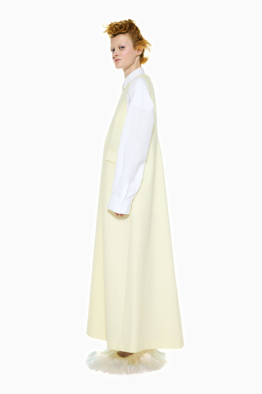 ENFOLD(エンフォルド)｜JUMPER DRESS/ベージュ の通販｜ELLESHOP
