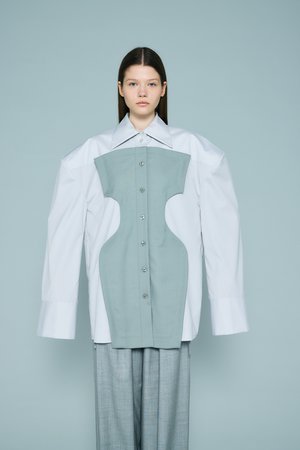 エンフォルド/ENFOLDのSILHOUETTE BIG SHIRT