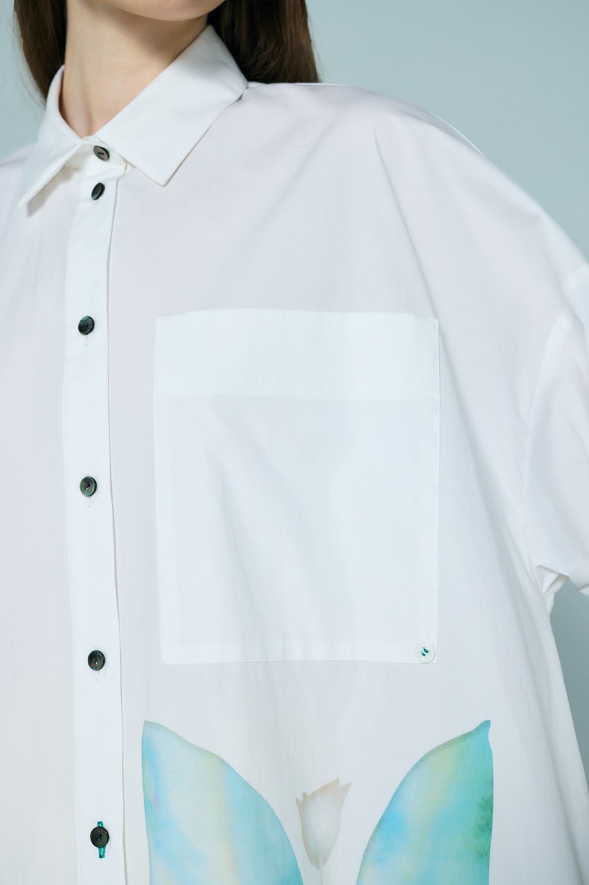 ENFOLD(エンフォルド)｜TWO-WAY BASIC SHIRT/ホワイト の通販