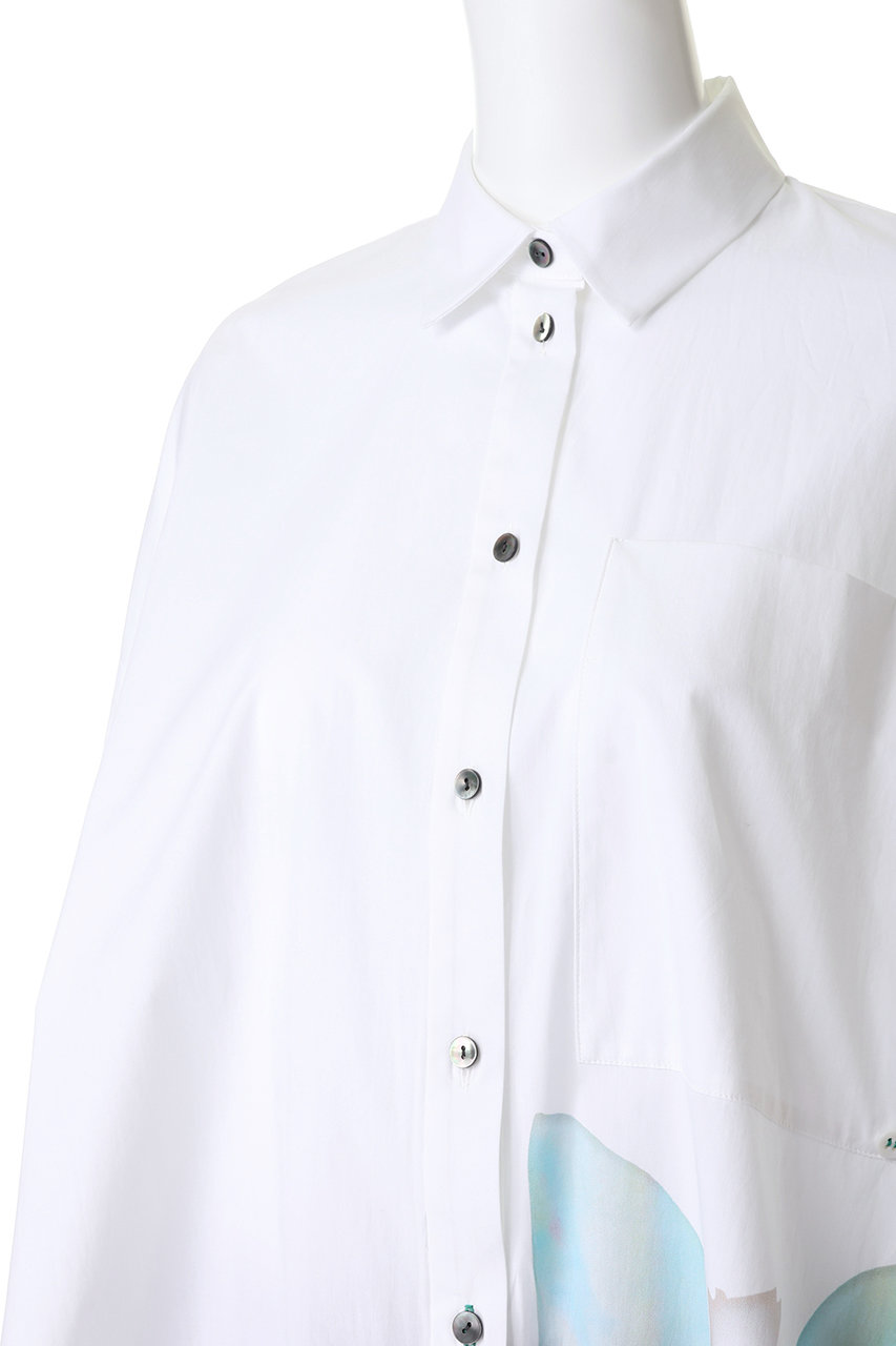 ENFOLD(エンフォルド)｜TWO-WAY BASIC SHIRT/ホワイト の通販