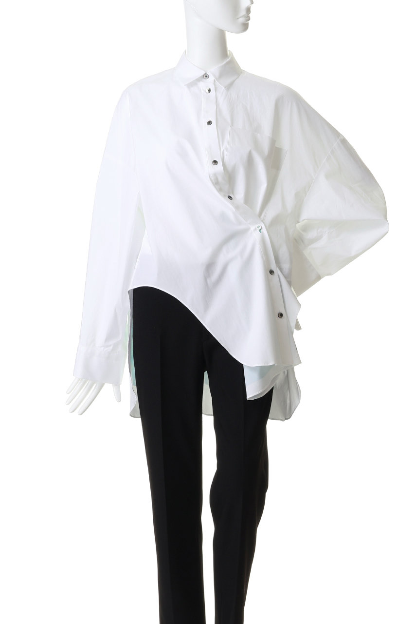 ENFOLD(エンフォルド)｜TWO-WAY BASIC SHIRT/ホワイト の通販