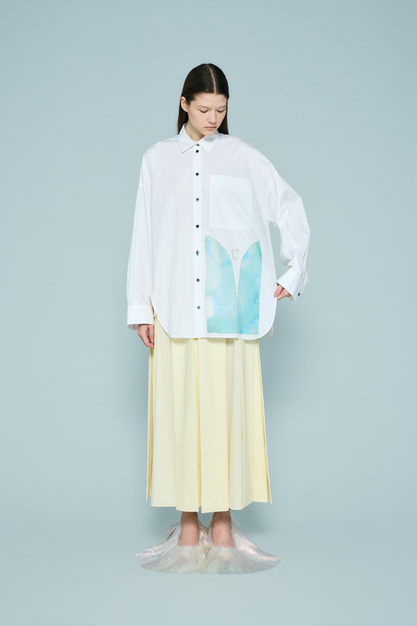 ENFOLD(エンフォルド)｜TWO-WAY BASIC SHIRT/ホワイト の通販