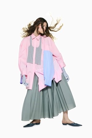 エンフォルド/ENFOLDのBOX PLEATS MIDI-SKIRT(110700/110703)