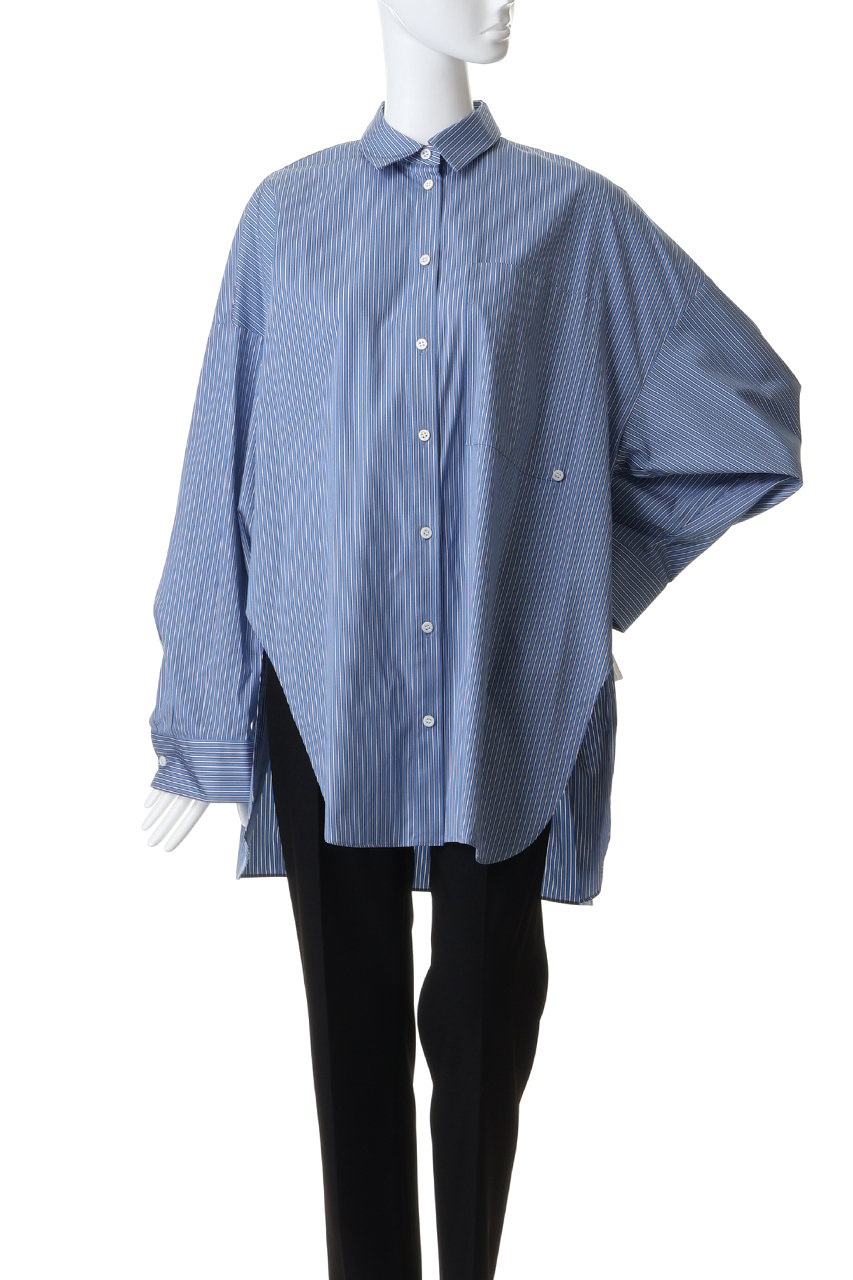 ENFOLD(エンフォルド)｜TWO-WAY BASIC SHIRT/ブルー の通販｜ELLESHOP