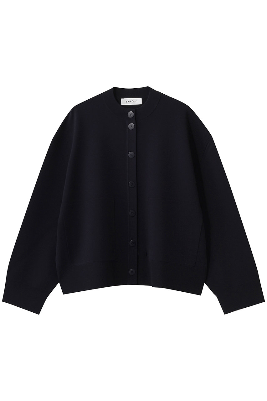 エンフォルド/ENFOLDの【3/4 12:00販売開始】WIDE-ARM BOX-CARDIGAN(ダークネイビー/300JS170-2151)