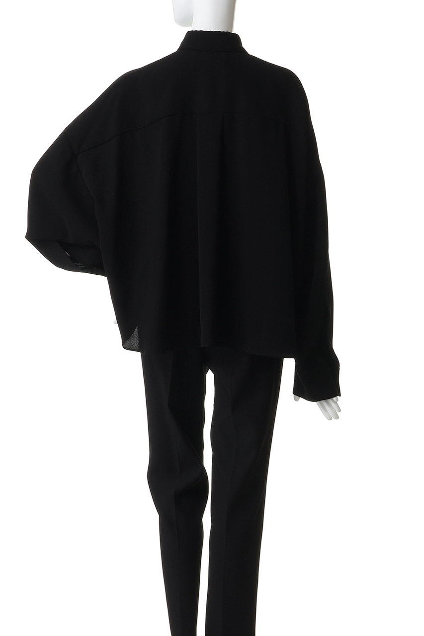 ENFOLD(エンフォルド)｜JUST-LENGTH SHIRT/ブラック の通販｜ELLESHOP