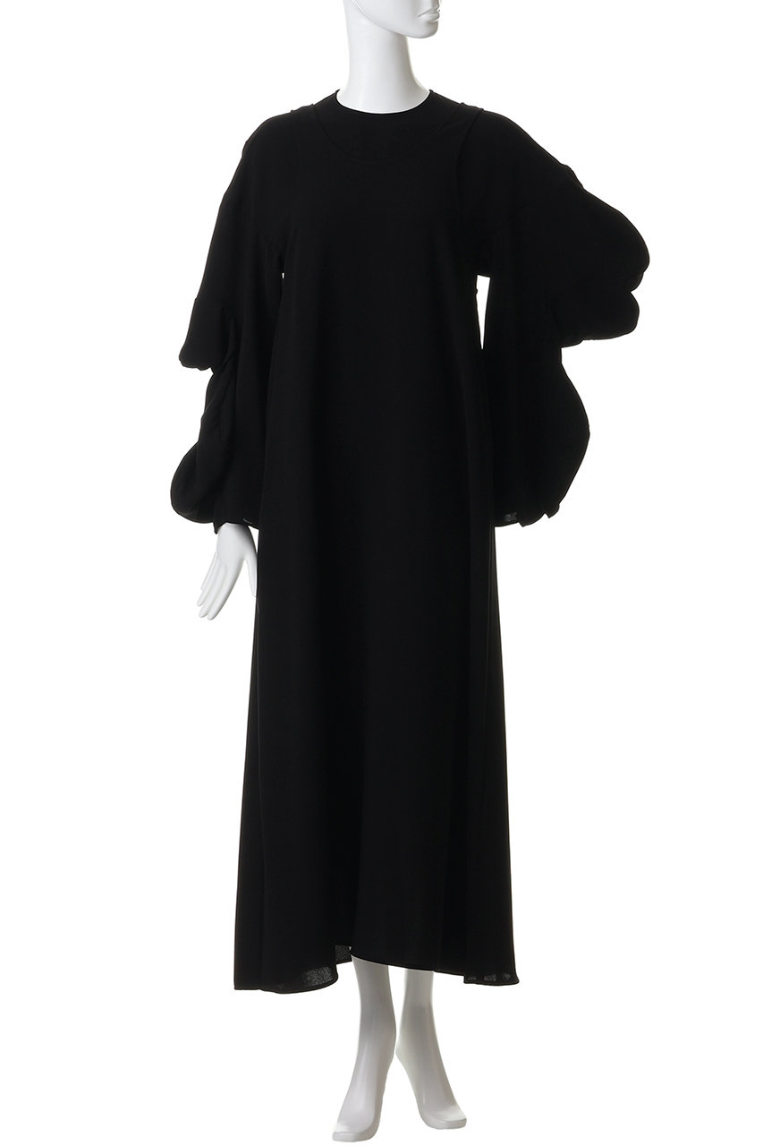 美品 エンフォルド SQUARE NECK LAYERED DRESS 38 ENFOLD(エンフォルド)｜LAYERED DRESS/ブラック の通販｜ELLESHOP