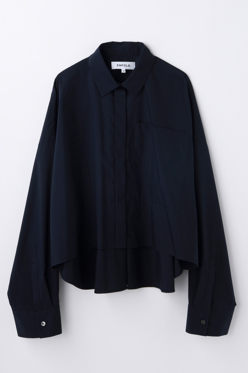 エンフォルド/ENFOLDの【3/20 12:00販売開始】JUST-LENGTH SHIRT(ダークネイビー/300JS230-1351)