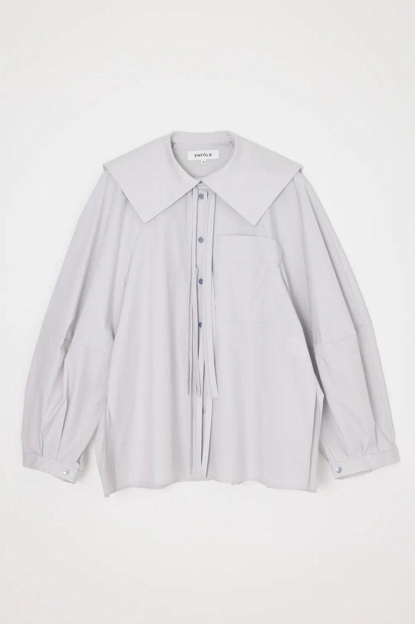 エンフォルド/ENFOLDの【3/20 12:00販売開始】TWO-WAY RIBBON SHIRT(ライトグレー/300JS230-3711)
