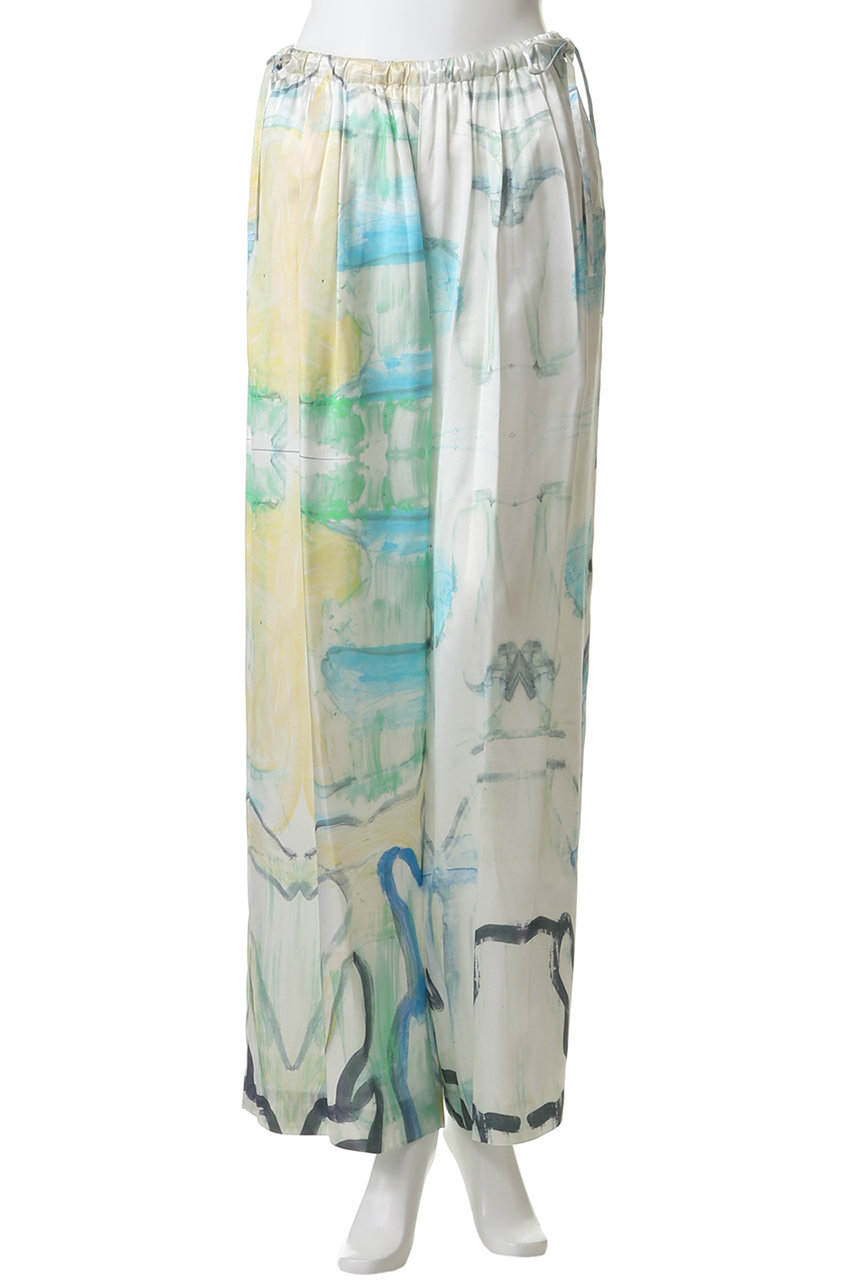 ENFOLD(エンフォルド)｜DRAWSTRING WIDE-PANTS/オフホワイト の通販