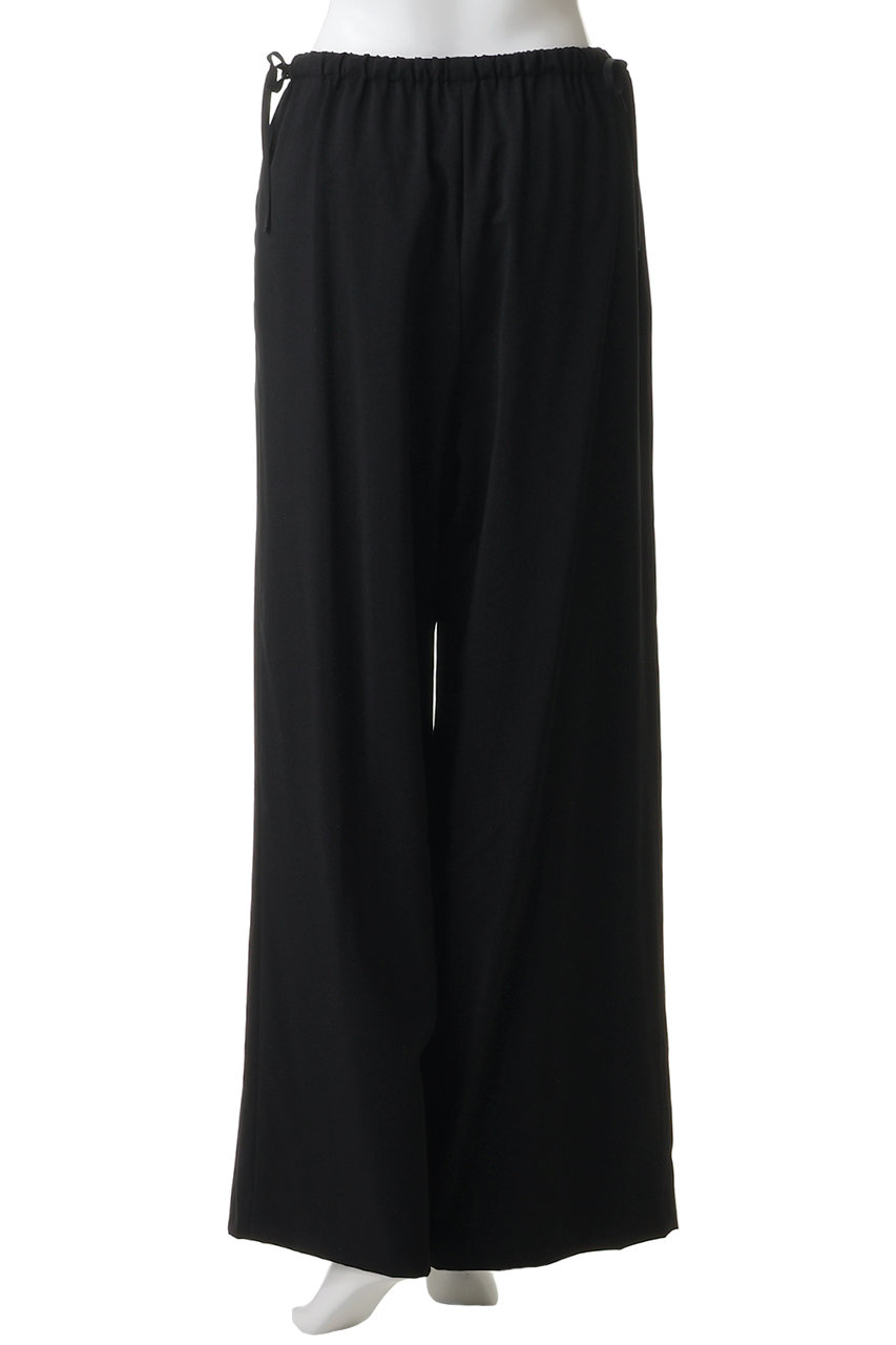 ENFOLD(エンフォルド)｜DRAWSTRING WIDE-PANTS/ブラック の通販