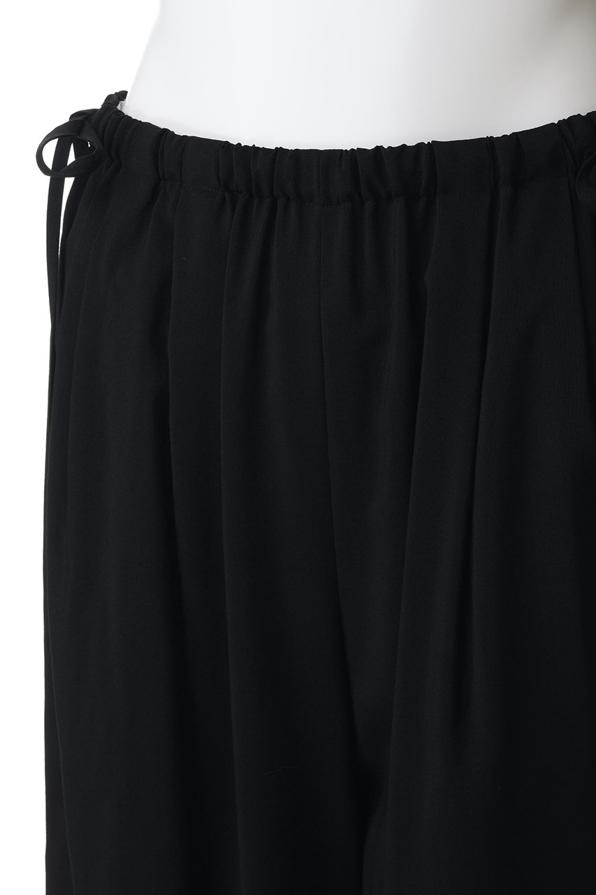 ENFOLD(エンフォルド)｜DRAWSTRING WIDE-PANTS/ブラック の通販