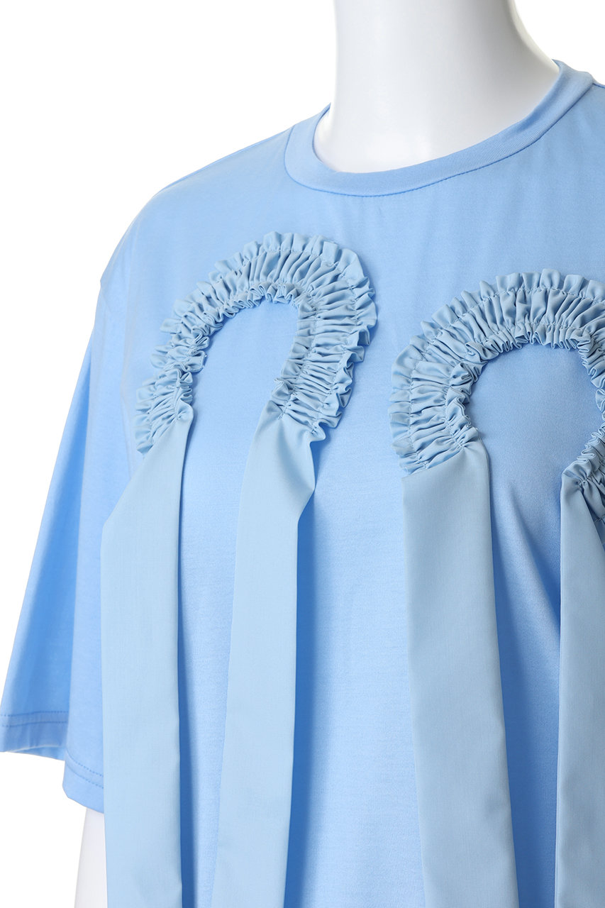ENFOLD(エンフォルド)｜FRILL EMBLEM T-SHIRT/ホワイト の通販