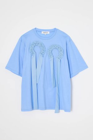 エンフォルド/ENFOLDの【3/20 12:00販売開始】FRILL EMBLEM T-SHIRT(110100/110102)