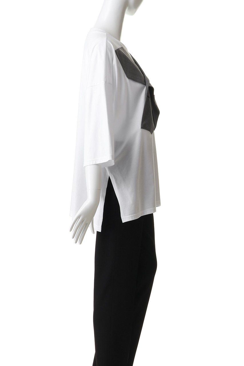 ENFOLD(エンフォルド)｜CROSS VEST T-SHIRT/ブラック の通販｜ELLESHOP