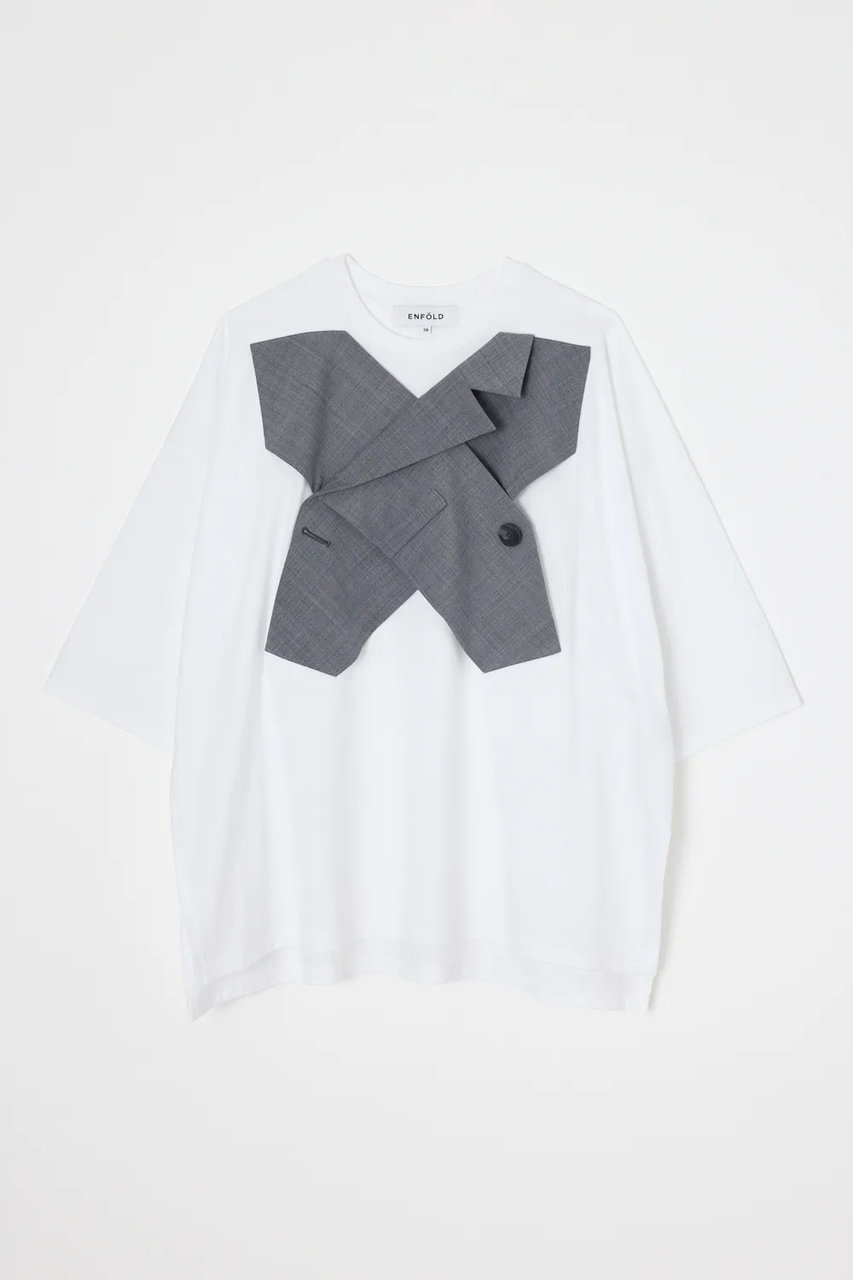 エンフォルド/ENFOLDの【3/20 12:00販売開始】CROSS VEST T-SHIRT(トップグレー/300JS280-2181)