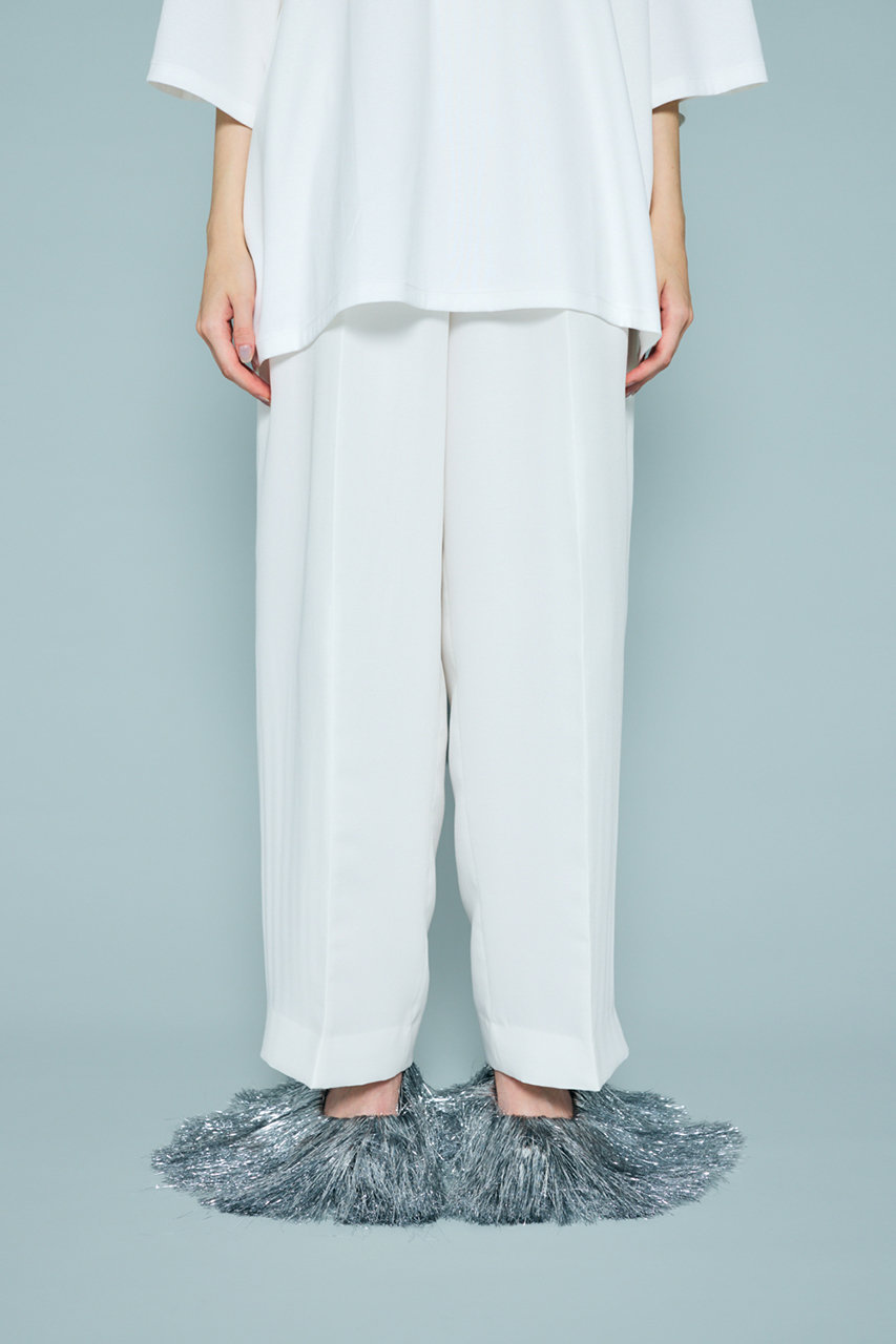 ENFOLD(エンフォルド)｜WIDE COCOON TROUSERS/ホワイト の通販