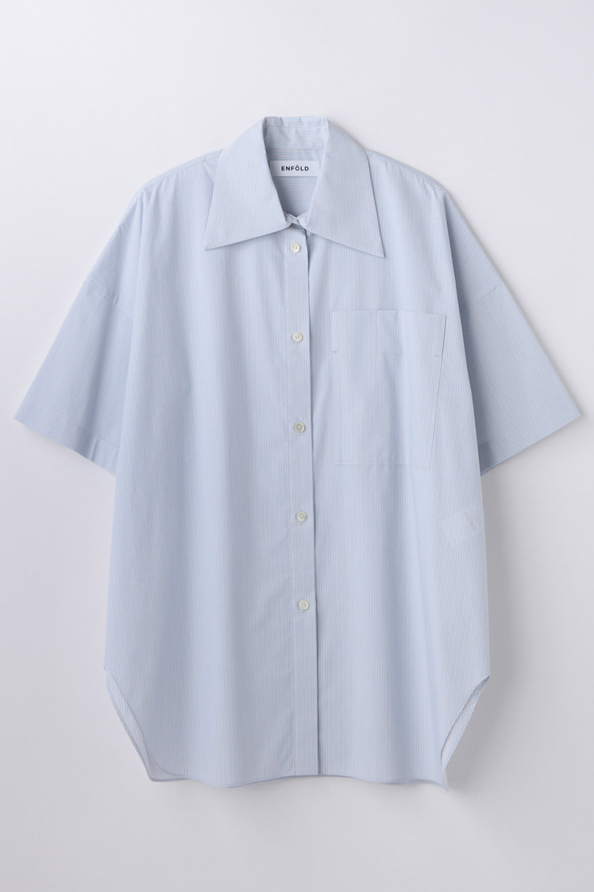 エンフォルド/ENFOLDのHALF-SLEEVES BOX SHIRT(グレー/300JS130-3451)