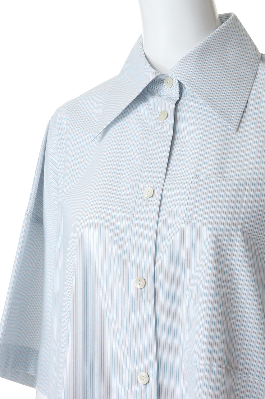 ENFOLD(エンフォルド)｜HALF-SLEEVES BOX SHIRT/グレー の通販