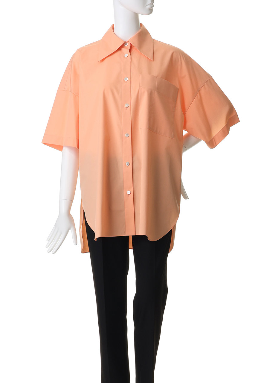 エンフォルド　白シャツ ENFOLD(エンフォルド)｜HALF-SLEEVES BOX SHIRT/ホワイト の通販