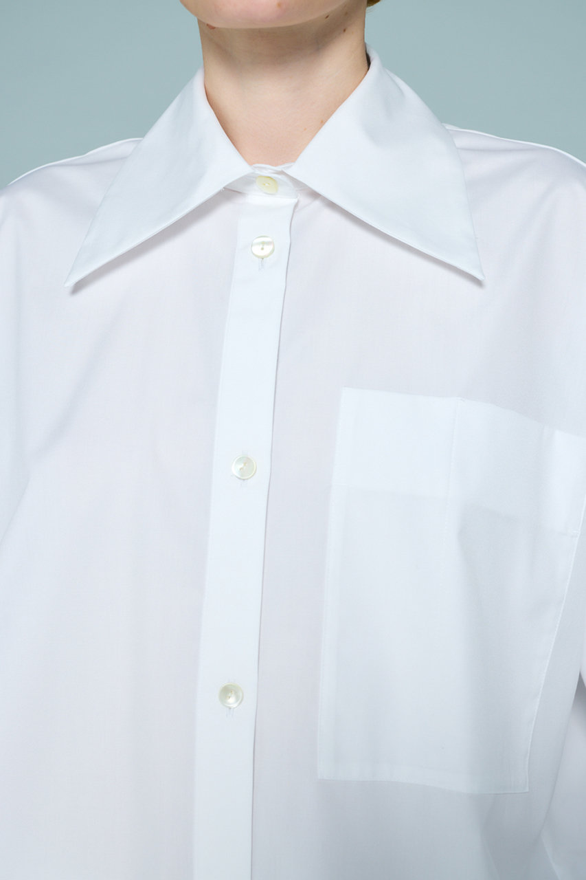 ENFOLD(エンフォルド)|HALF-SLEEVES BOX SHIRT/ホワイト の通販 ENFOLD(エンフォルド)|HALF-SLEEVES BOX SHIRT/ホワイト の通販